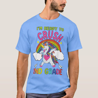 T-shirt Ready To Crush 2nd Grade Dabbing Unicorn Back To S