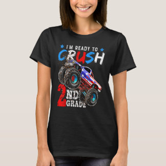 T-shirt Ready To Crush 2nd Grade Monster Truck Boys Back T