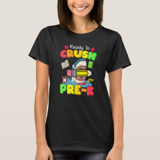 T-shirt Ready To Crush Pre K Shark Back To School Boys Gir