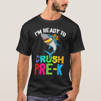 T-shirt Ready To Crush Pre K Shark Back To School Boys Kid