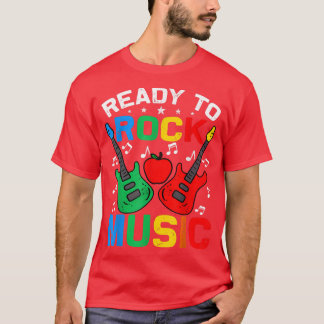 T-shirt Ready To Rock Music Back To School Guitar 