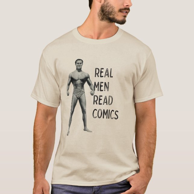 T-shirt "Real Men Read Comics" (Devant)