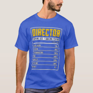 T-shirt Réalisateur de film Directeur Informations nutriti
