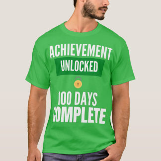 T-shirt Réalisation Déverrouillée 100 Jours Terminé Funny