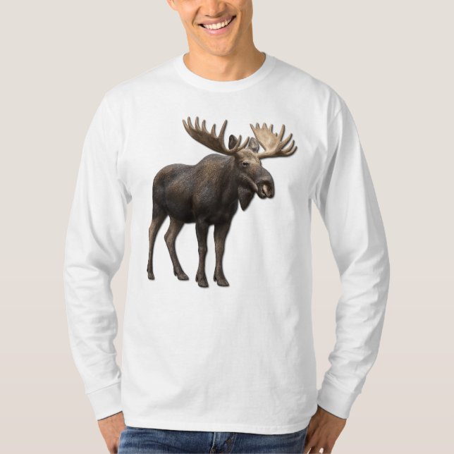 T-SHIRT REALISTIC MOOSE DESIGN. SAMER BRASIL (Devant)