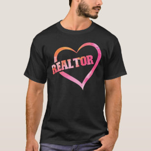 T-shirt Realtor Real Estate Agent Realtor Heart Watercolor