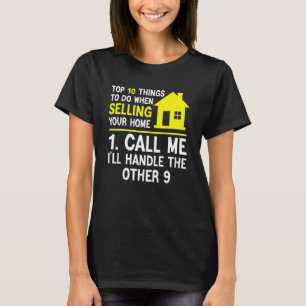 T-shirt Realtor Top 10 des choses à faire lors de la vente