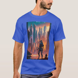 T-shirt Rébellion des Machines Un poster de film SciFi vin