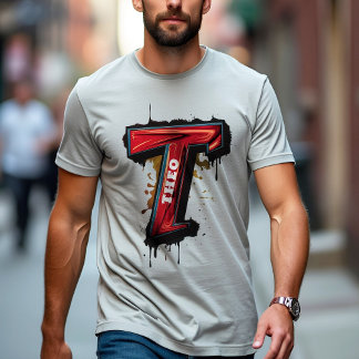 T-shirt Rébellion urbaine : Graffiti "T" personnalisable