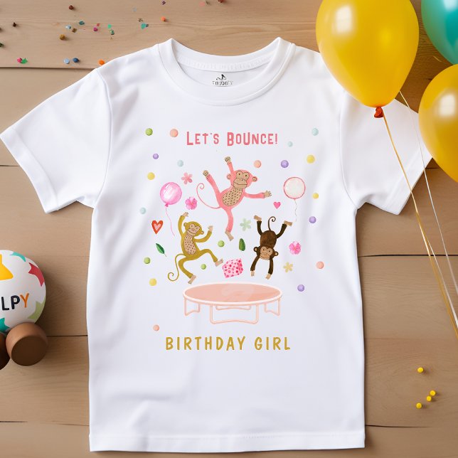 T-shirt Rebondissons sauter singes anniversaires de enfant (Créateur téléchargé)