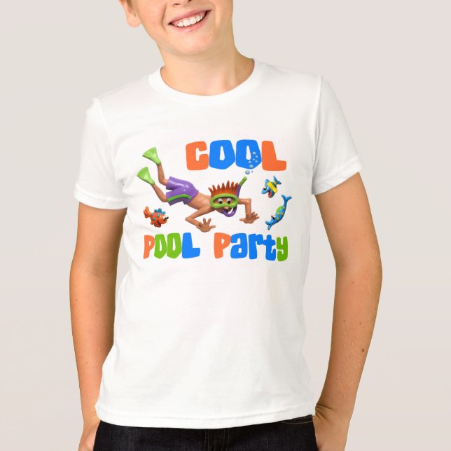 T-shirt Réception au bord de la piscine fraîche (Devant)