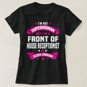 T-shirt Réceptionniste de l'avant de la Chambre