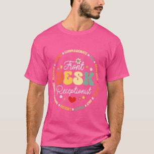 T-shirt Réceptionniste de réception de l'accueil équipe d'