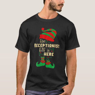 T-shirt Réceptionniste Elf Noël Correspondant Famille No
