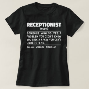T-shirt Réceptionniste Noun Cool Réception Employé