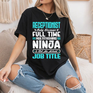 T-shirt Réceptionniste Titre de l'emploi Profession Travai