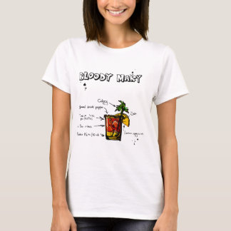 T-shirt Recette de cocktail de Mary sanglante