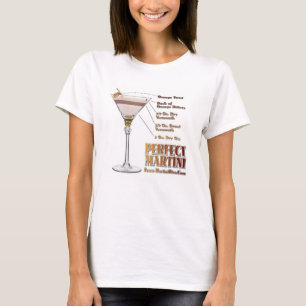 T-shirt Recette de cocktail Martini parfait Art Vêtements