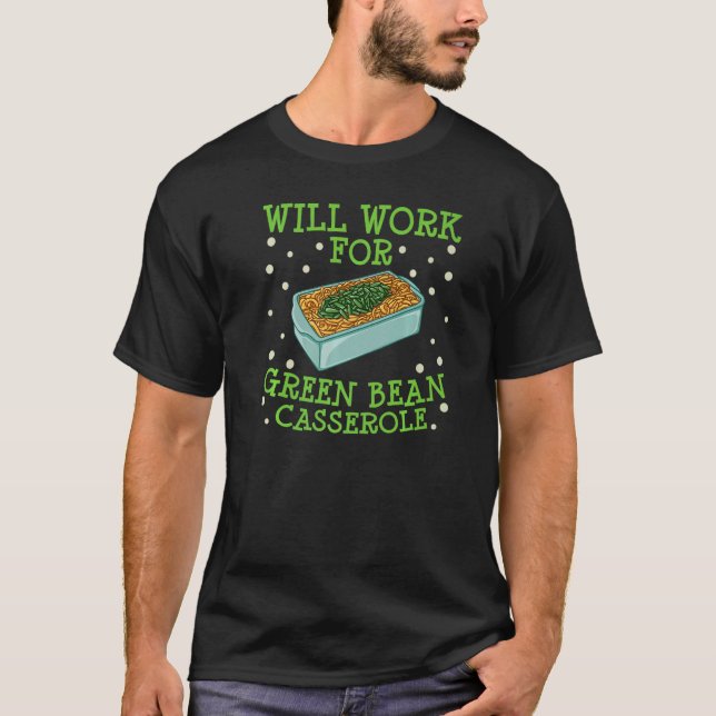 T-shirt Recette de croustille de haricot vert Casserole Pl (Devant)