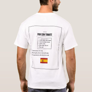T-shirt Recette de pain à la tomate espagnol Tee Pain à