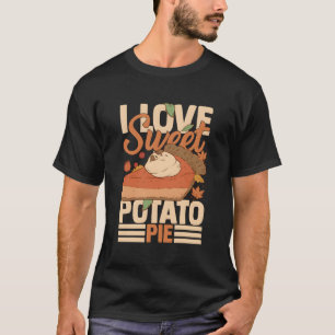 T-shirt Recette de tarte à la pomme de terre douce Remplis