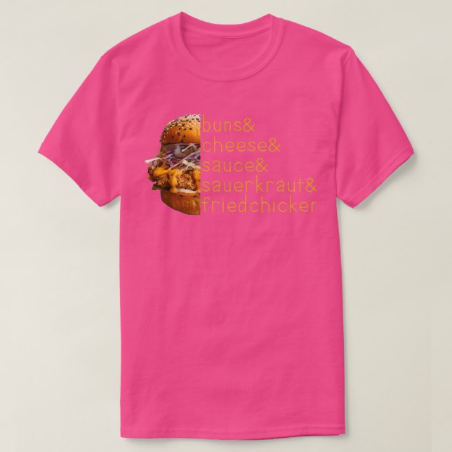 T-SHIRT RECETTE SANDWICH AU POULET (Design devant)