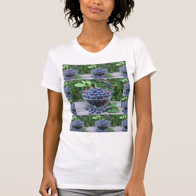 T-shirt Recette végétarienne de myrtilles de cuisine de (Devant)