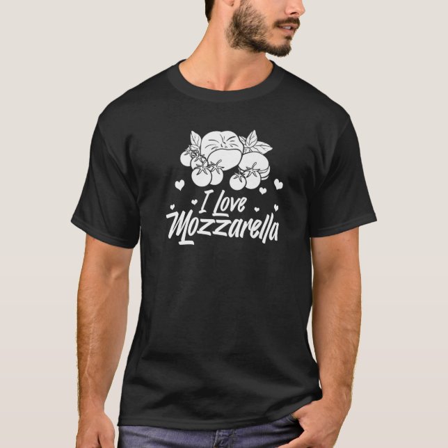 T-shirt Recettes de fromage Mozzarella Buffalo italien fra (Devant)