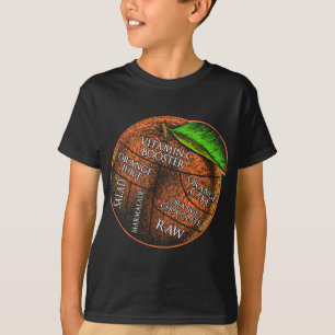 T-shirt Recettes d'orange Amoureux de fruits Végétal sain