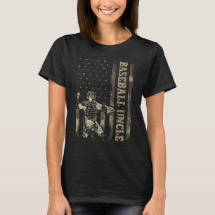 T-shirt Receveur Baseball  Hommes Baseball Oncle Camo Drap
