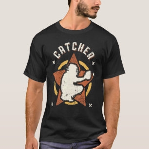 T-shirt Receveur de baseball Vintage Retro Sport Classique