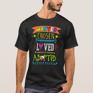 T-shirt Recherché Choisi Aimé Adopté Journée d'Adoption Go