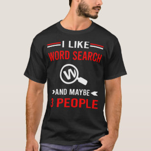T-shirt Recherche de mots pour 3 personnes rouges
