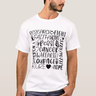 T-shirt Recherche et lutte contre le cancer du sei