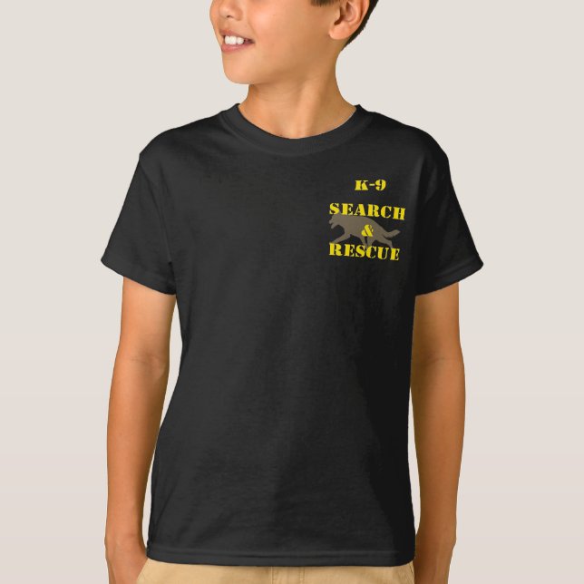T-shirt Recherche K-9 et délivrance GSD (Devant)