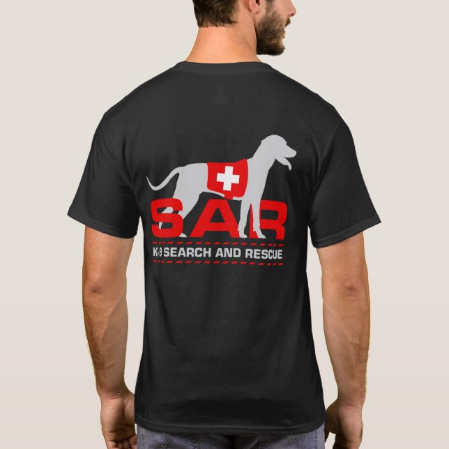 T-shirt Recherche K-9 et délivrance - SAR (Dos)