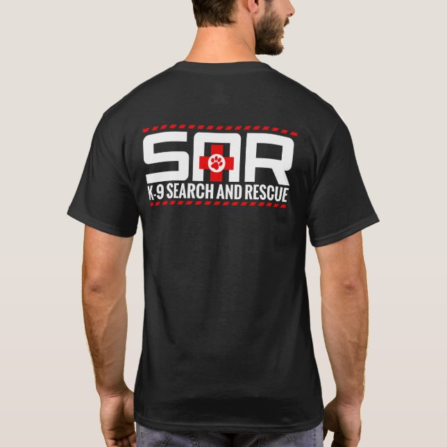 T-shirt Recherche K-9 et délivrance - SAR (Dos)