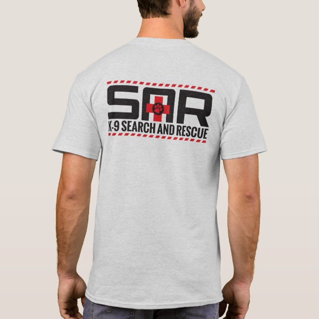 T-shirt Recherche K-9 et délivrance - SAR (Dos)
