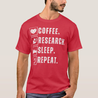 T-shirt Recherche sur la consommation de café - Répétition