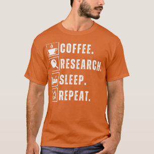 T-shirt Recherche sur la consommation de café - répétition