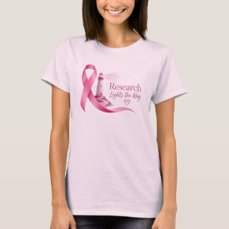 T-shirt Recherche sur le Ruban Rose de Sensibilisation au