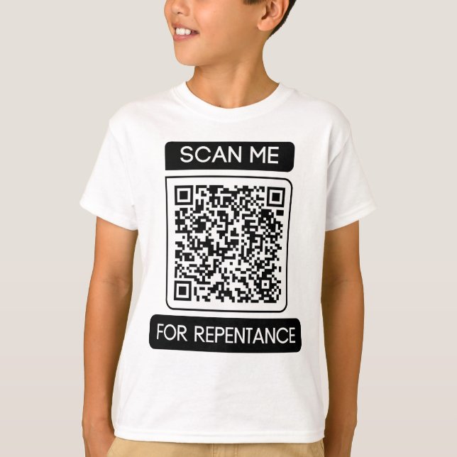T-shirt Rechercher le repentir QR Code Boy (Devant)