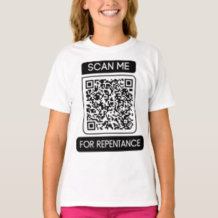 T-shirt Rechercher une repentance QR Code fille
