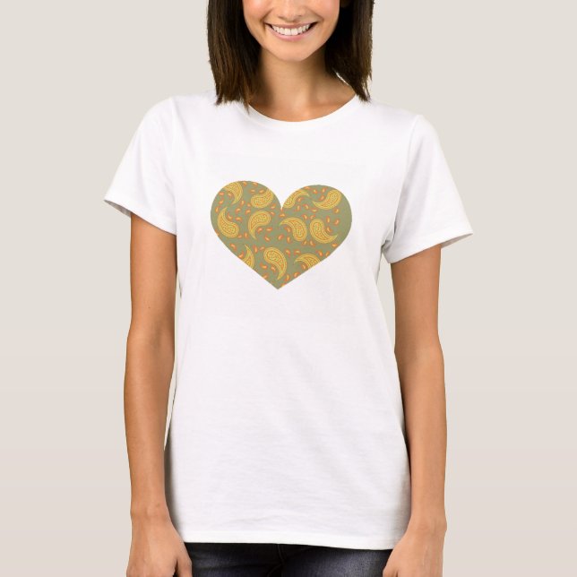 T-shirt Récolte Paisley Heart (Devant)
