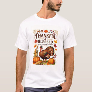 T-shirt Reconnaissant & Bénis – Récolte de Thanksgiving Vi