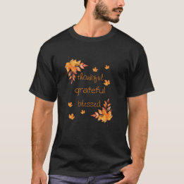 T-shirt Reconnaissant Grateful Bénis Automne Feuilles d'au