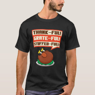 T-shirt Reconnaissant Remerciant Rassasié Comblé