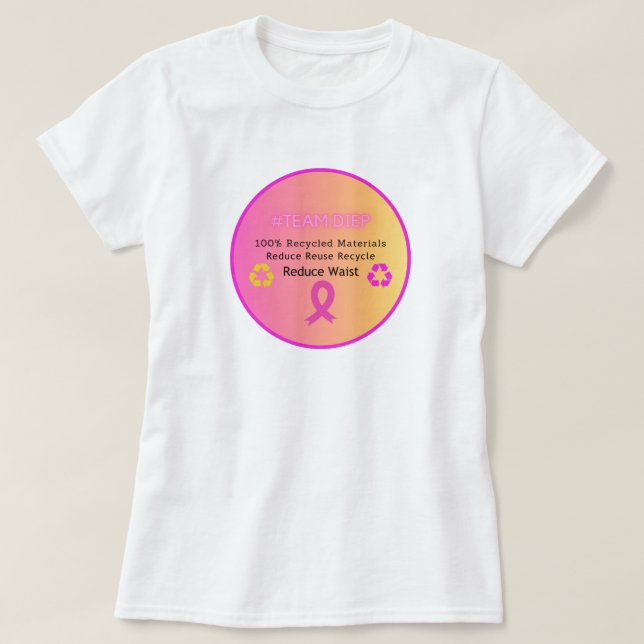 T-shirt Reconstruction du cancer du sein DIEP (Design devant)