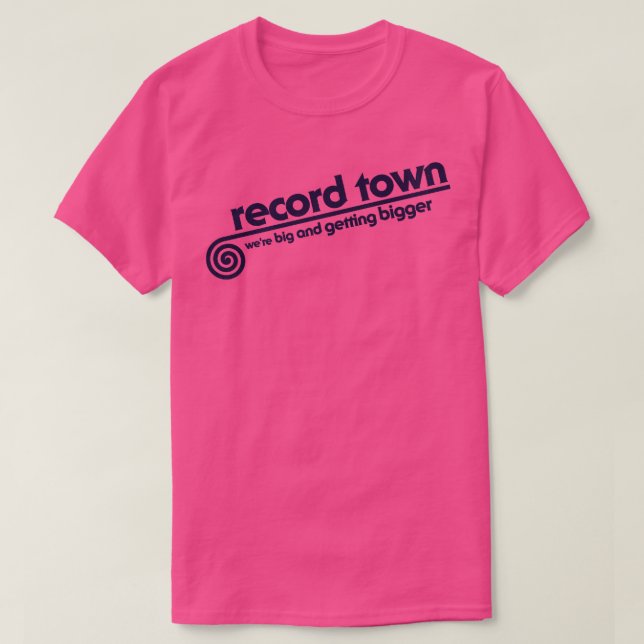 T-shirt Record Town Defunct 80s Music Store (Design devant)