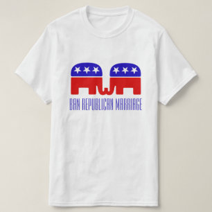 T-shirt Recul gai drôle de mariage républicain